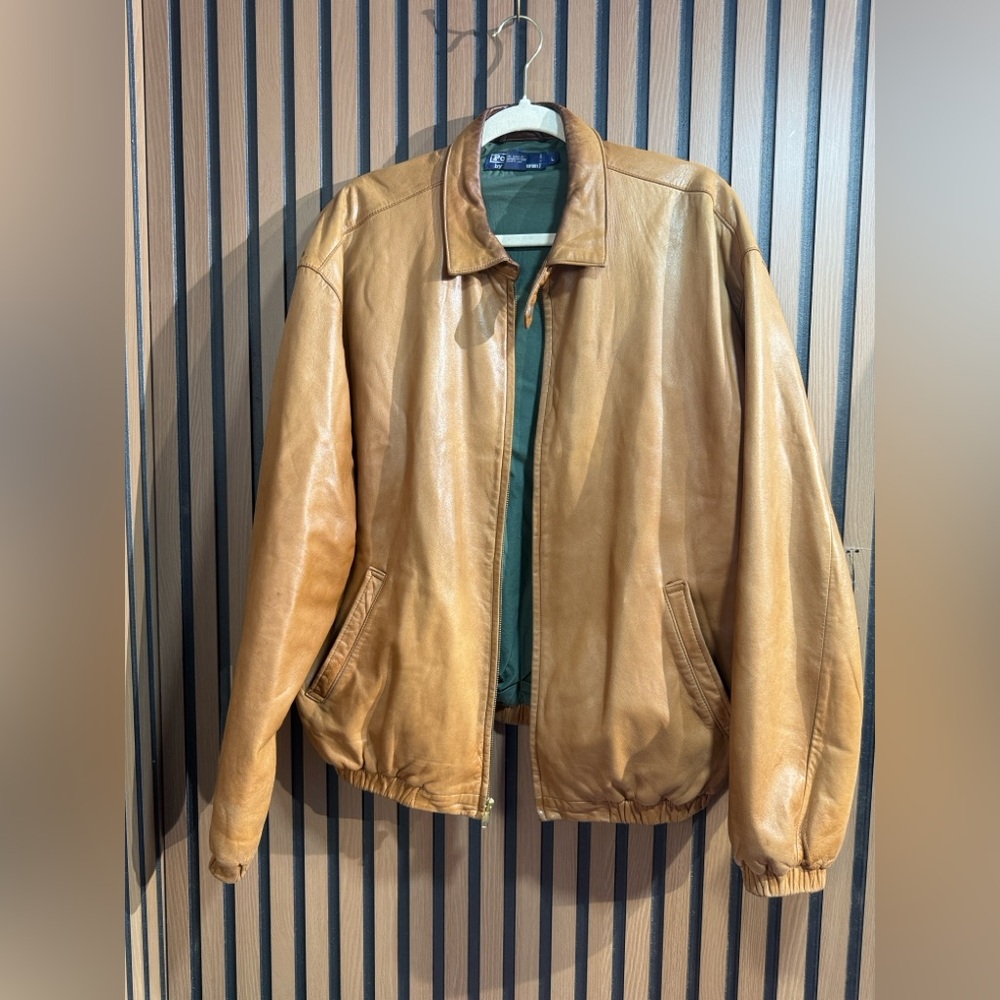 Ralph Lauren Polo Leather and‎ Cotton Jacket Sz L